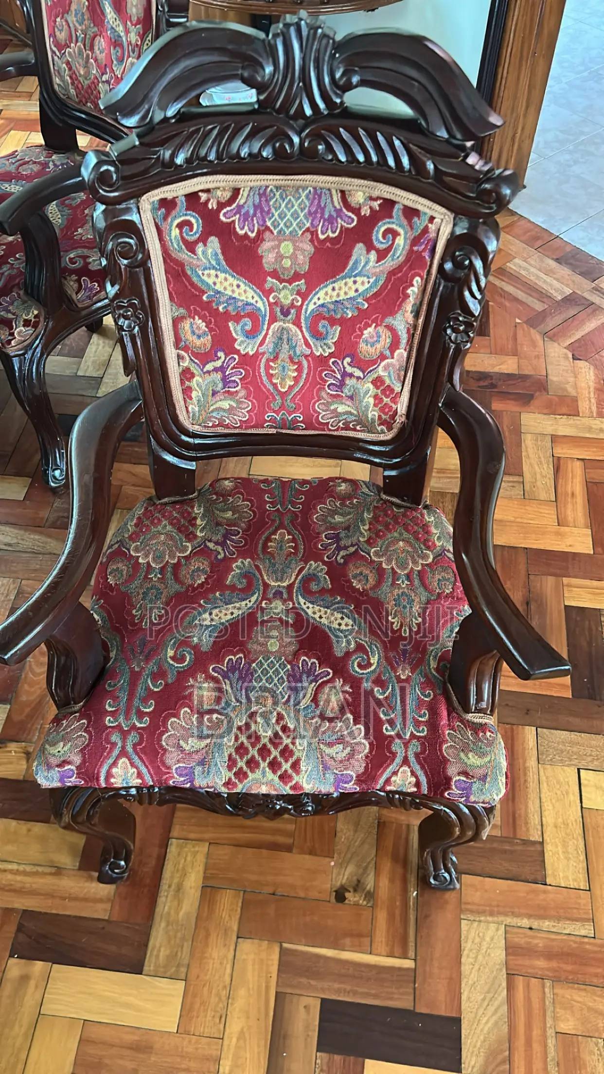 8-Seater Wooden Dining Table Chairs Set