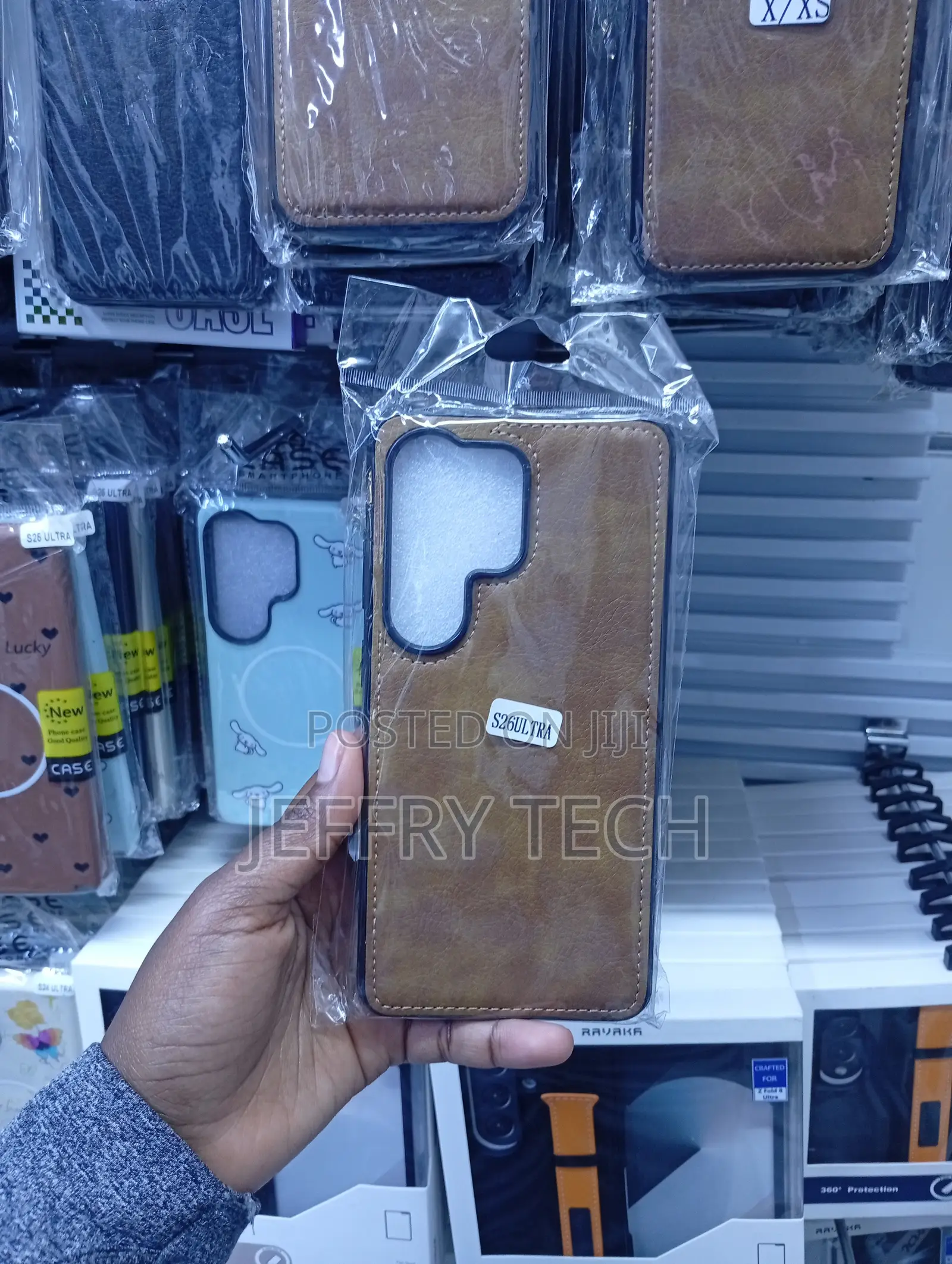 Leather Back Phone Case With a Matte for the Samsung Galaxy S26 Ultra.
