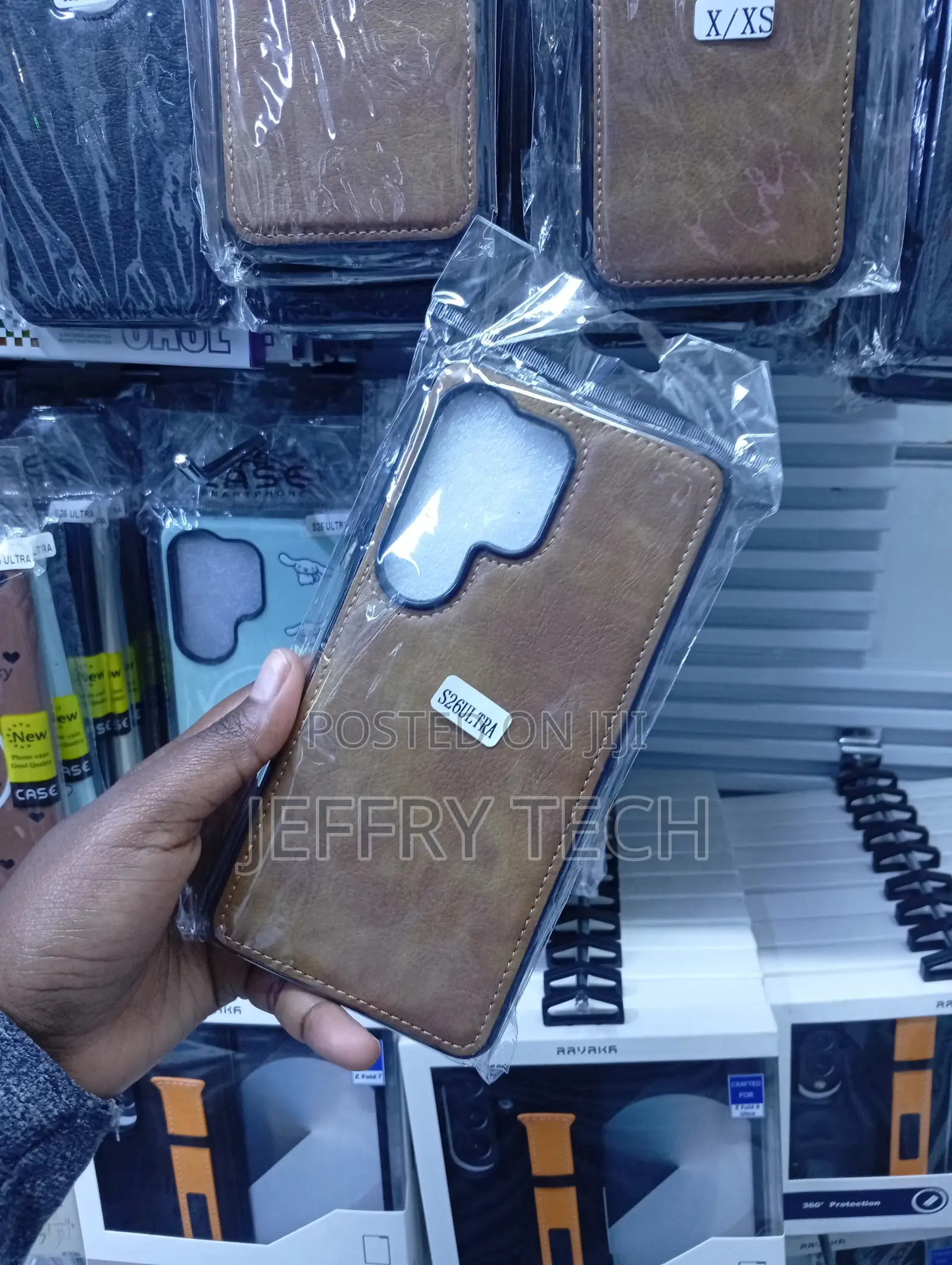 Leather Back Phone Case With a Matte for the Samsung Galaxy S26 Ultra.