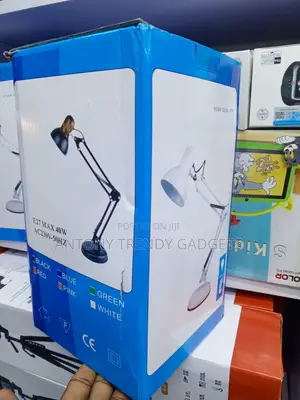 Adjustable Metal Desk Lamp With Clip Mount Swing Arm