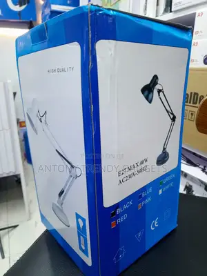 Adjustable Metal Desk Lamp With Clip Mount Swing Arm