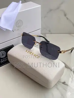 Stylish Versace Rimless Polarized Sunglasses
