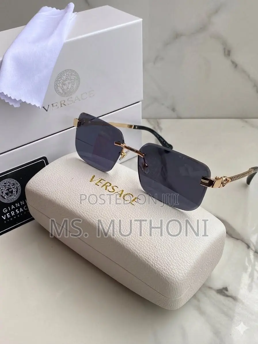 Stylish Versace Rimless Polarized Sunglasses