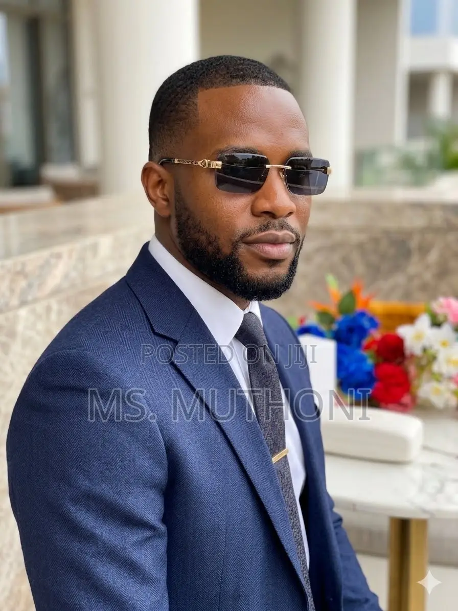 Stylish Versace Rimless Polarized Sunglasses
