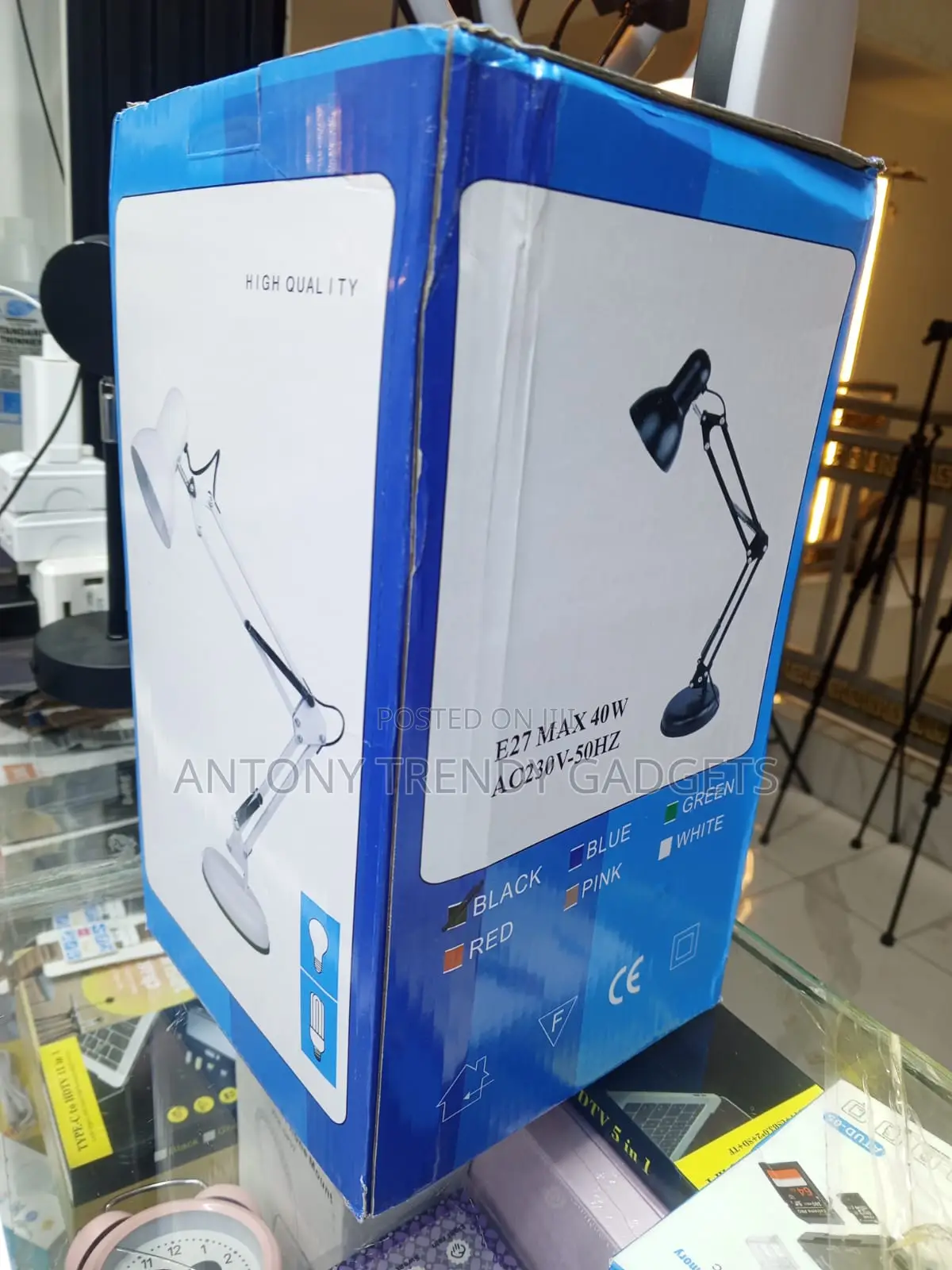 Architect Work Lamp With Adjustable Arm, Base Desk Clamp