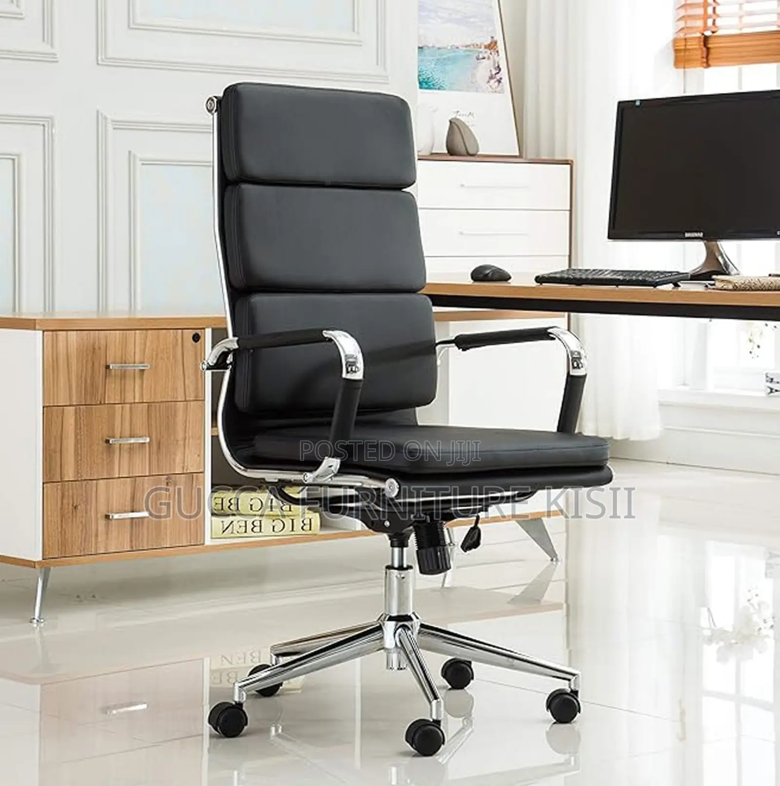 Office Chair; High Back Leather Office Chair