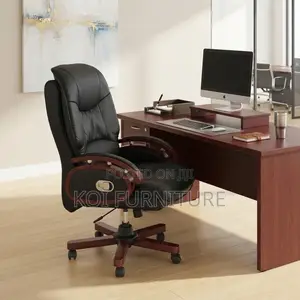 Office Chairs; Executive Leather Bosses High Back Cushioned Chairs