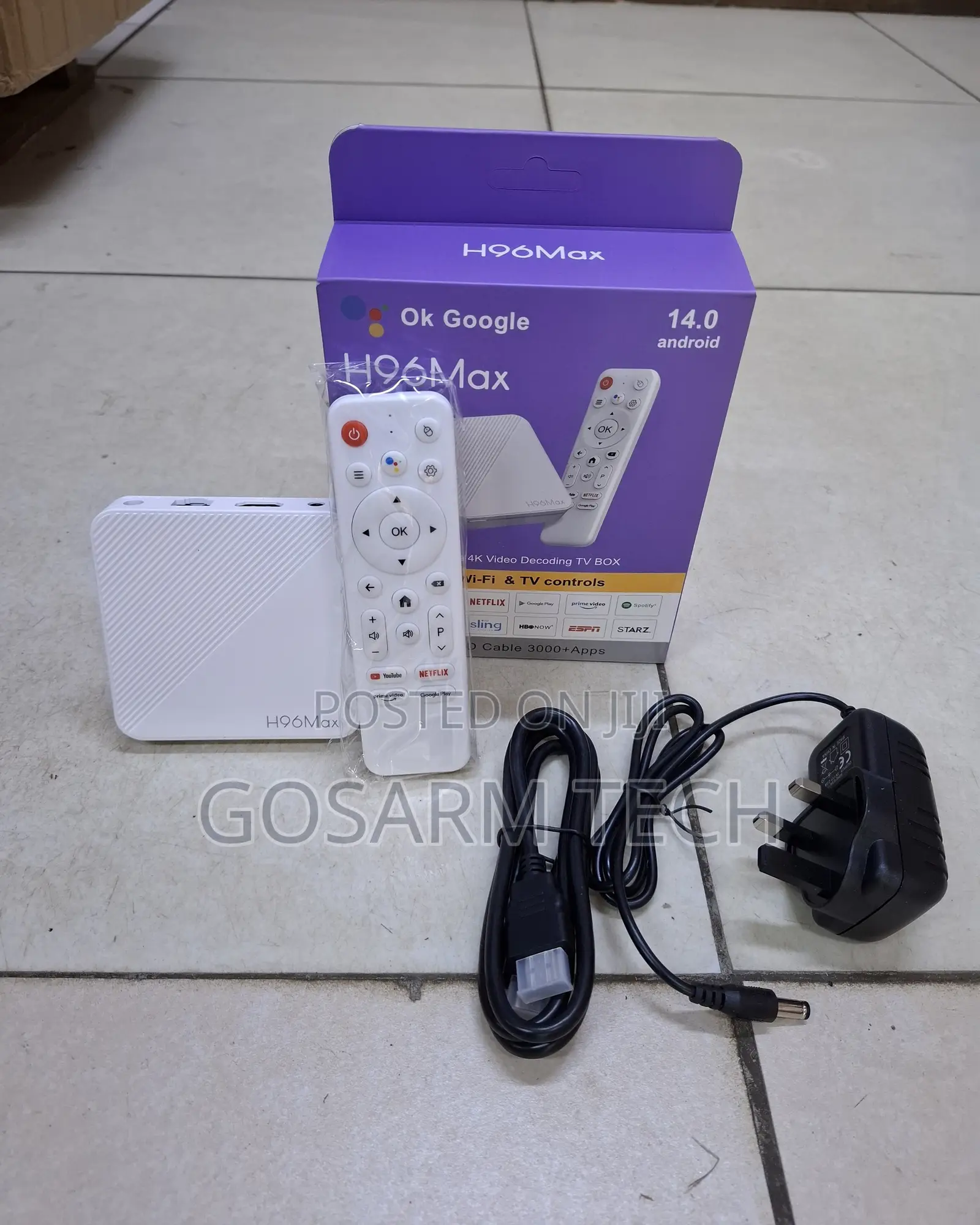 H96 Max Android 14 TV Box 2GB+16GB – Ultra HD Wi-Fi Edia Player