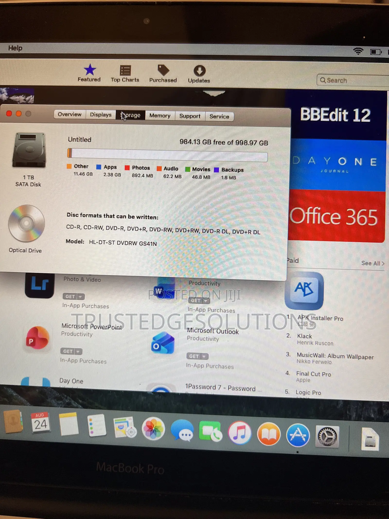 Laptop Apple MacBook 2012 4GB Intel Core i5 HDD 1T