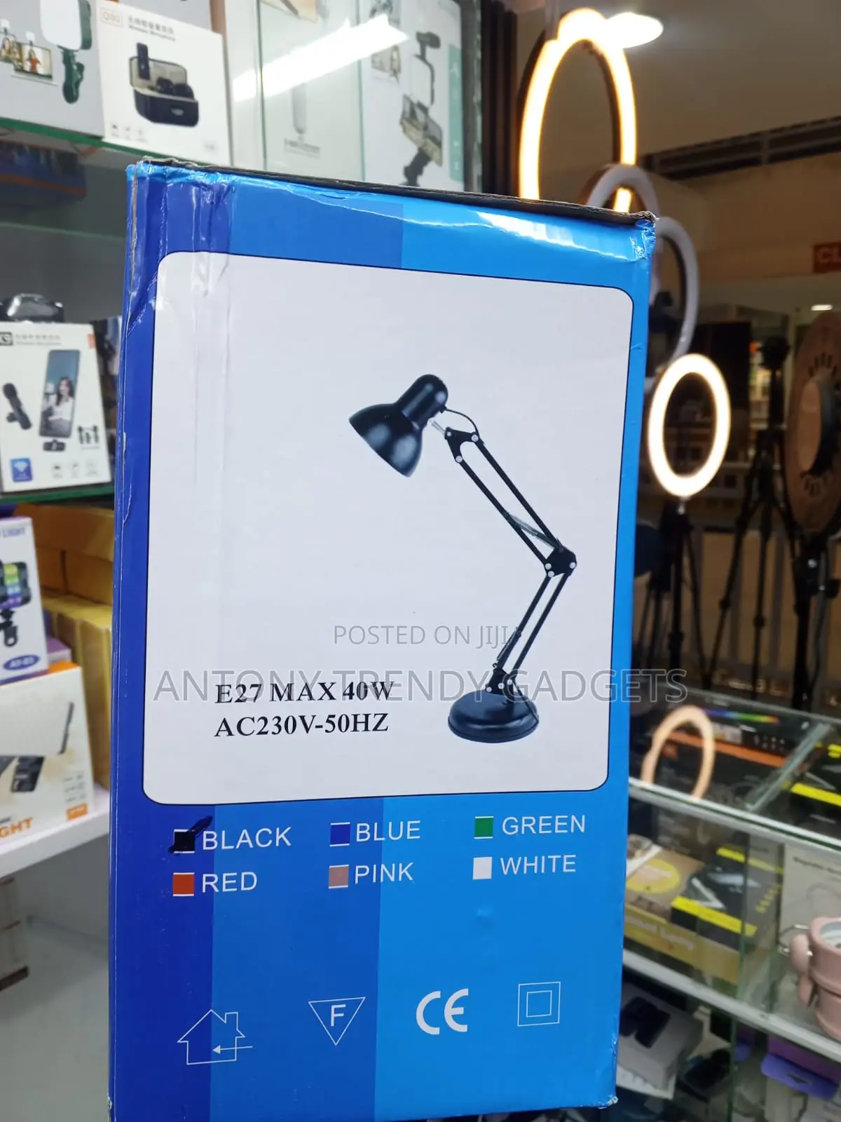 Black Swing Arm Table Lamp for Reading, Office Study