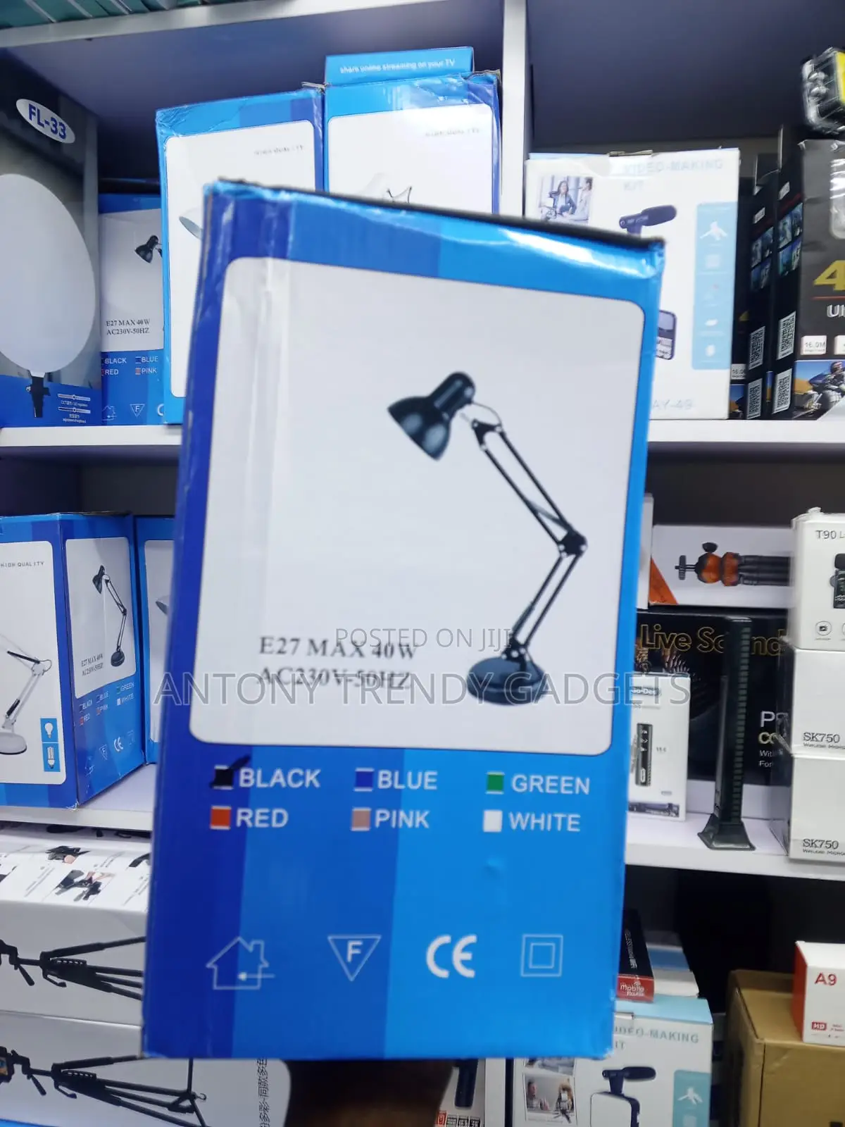 Black Swing Arm Table Lamp for Reading, Office Study