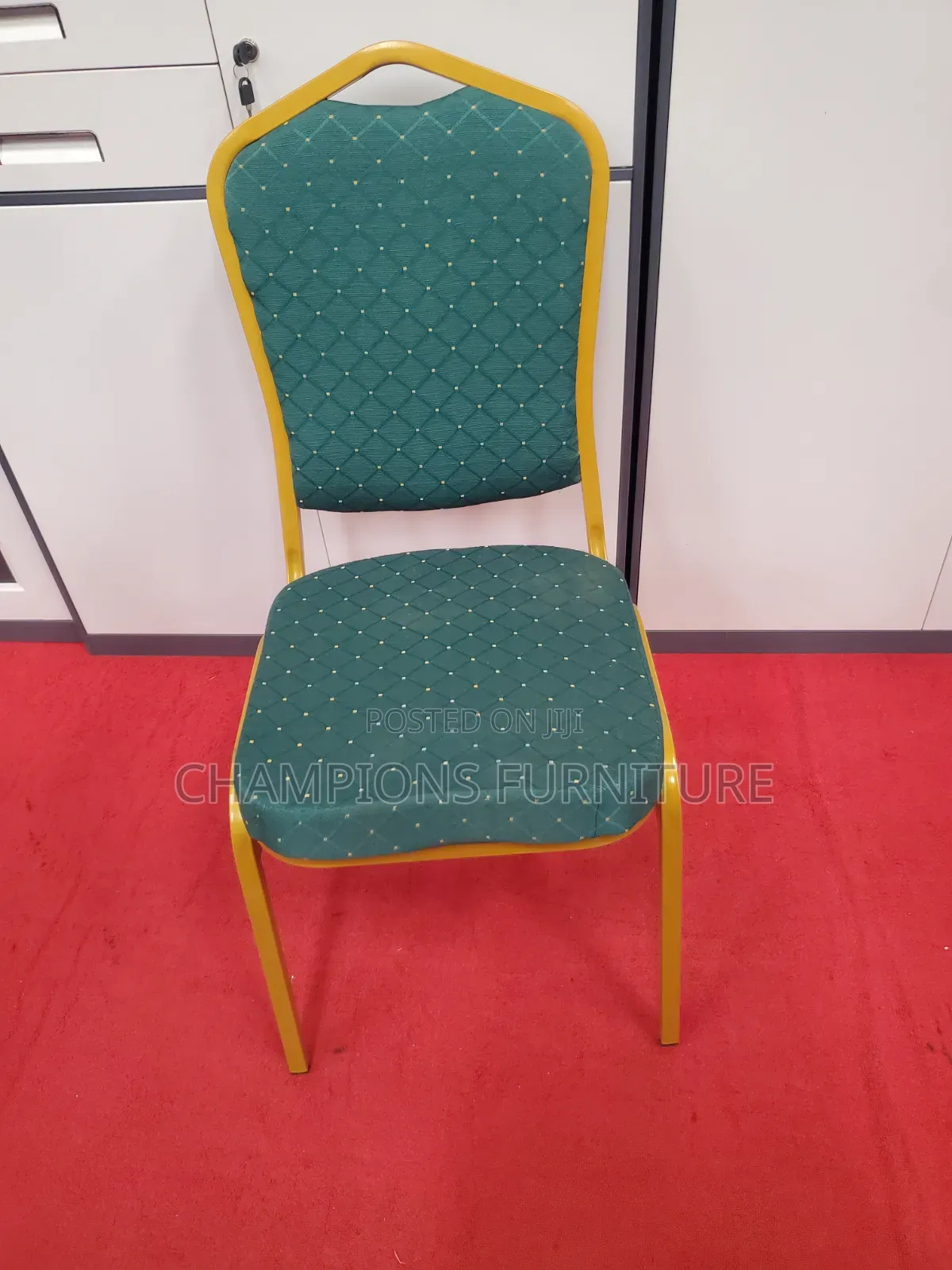 Green Patterened Banq Chair