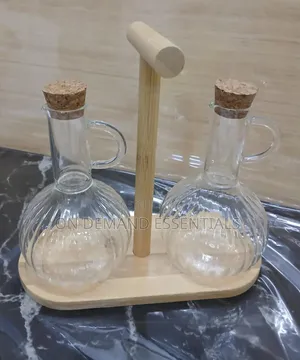 2 in 1 Borosilicate Glass Oil and Vinegar Jars