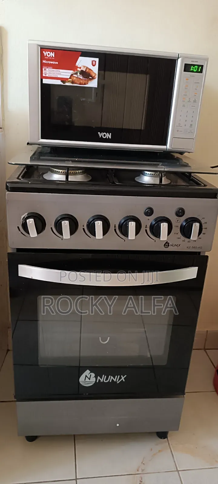 Quick Sale Von Microwave and Nunix Gas Cooker