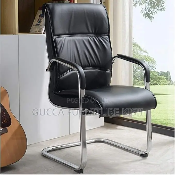 Office Chair; Executive High Back Leather Visitors Seat