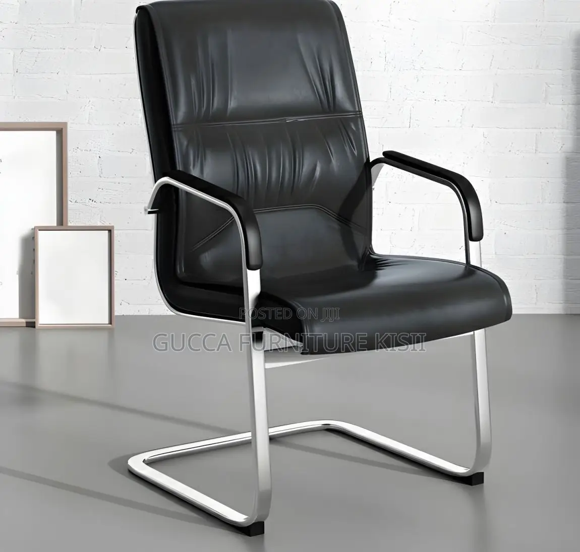 Office Chair; Executive High Back Leather Visitors Seat
