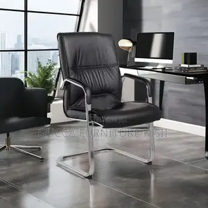 Office Chair; Executive High Back Leather Visitors Seat