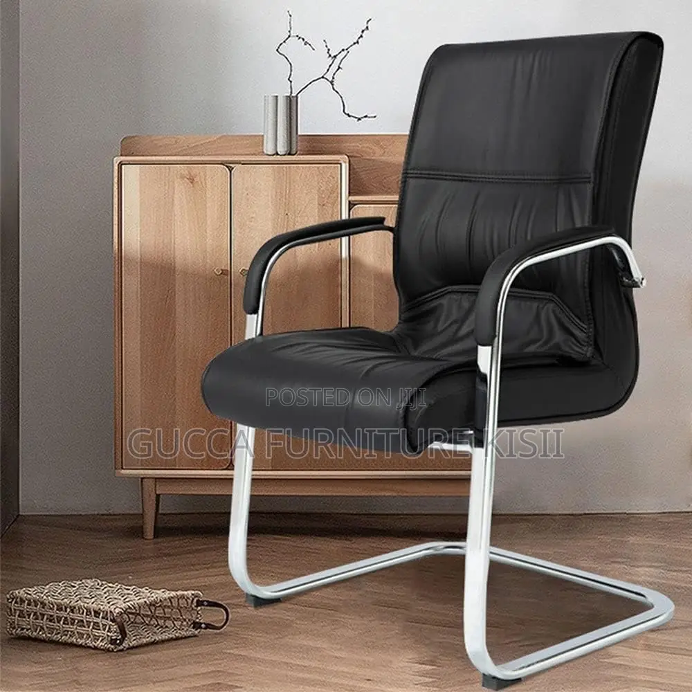 Office Chair; Executive High Back Leather Visitors Seat