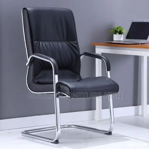 Office Chair; Executive High Back Leather Visitors Seat