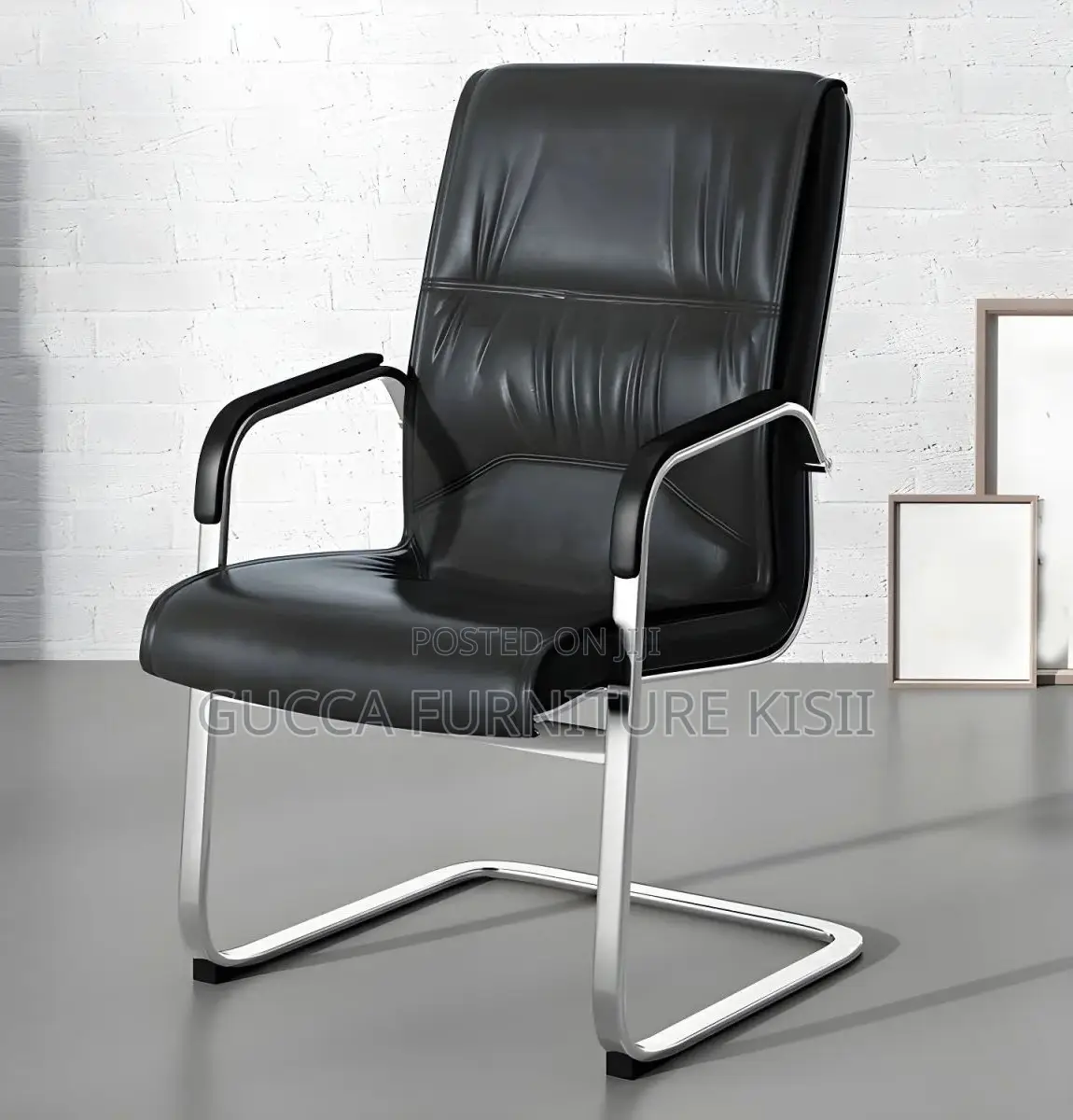 Office Chair; Executive High Back Leather Visitors Seat