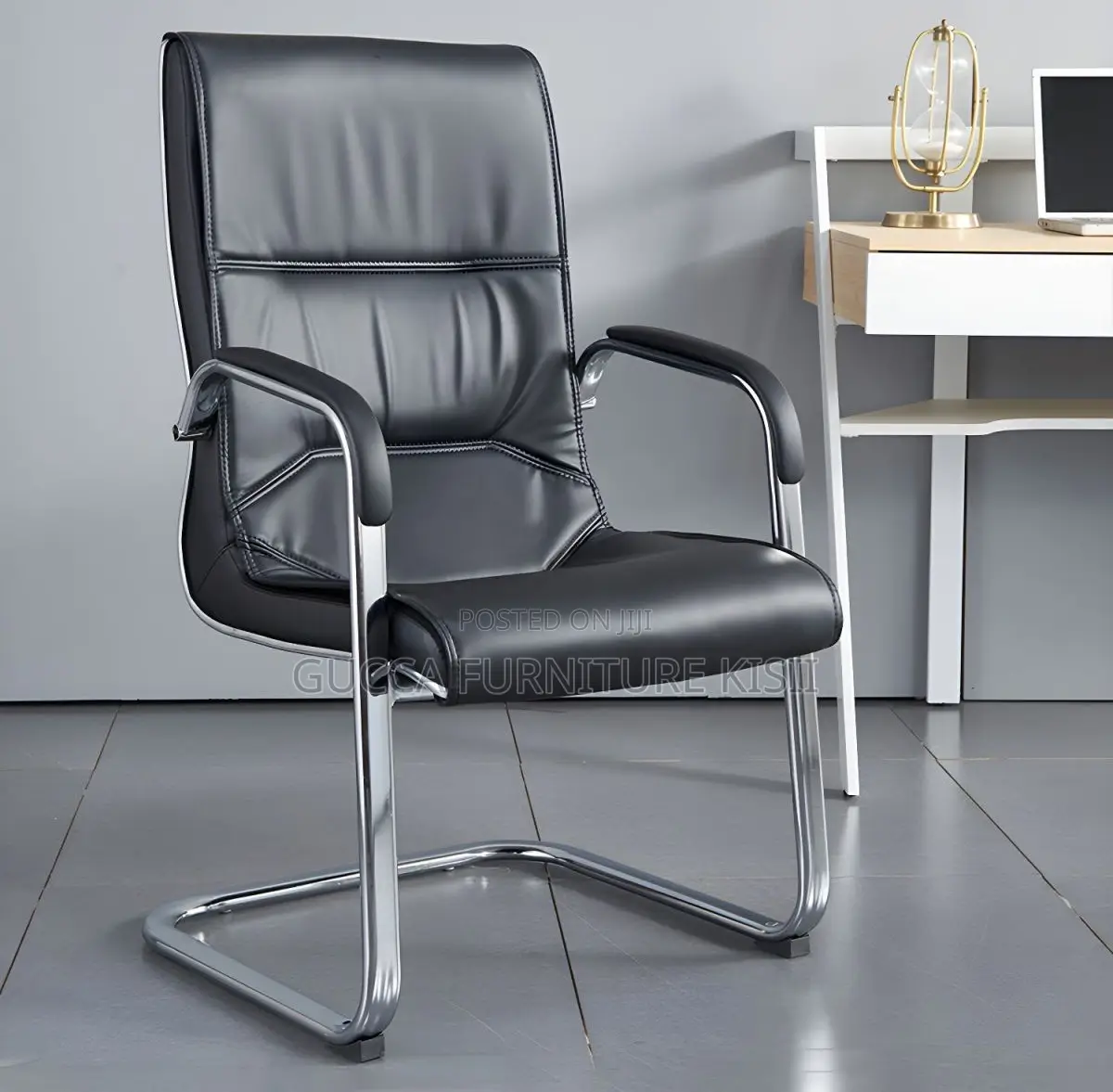 Office Chair; Executive High Back Leather Visitors Seat