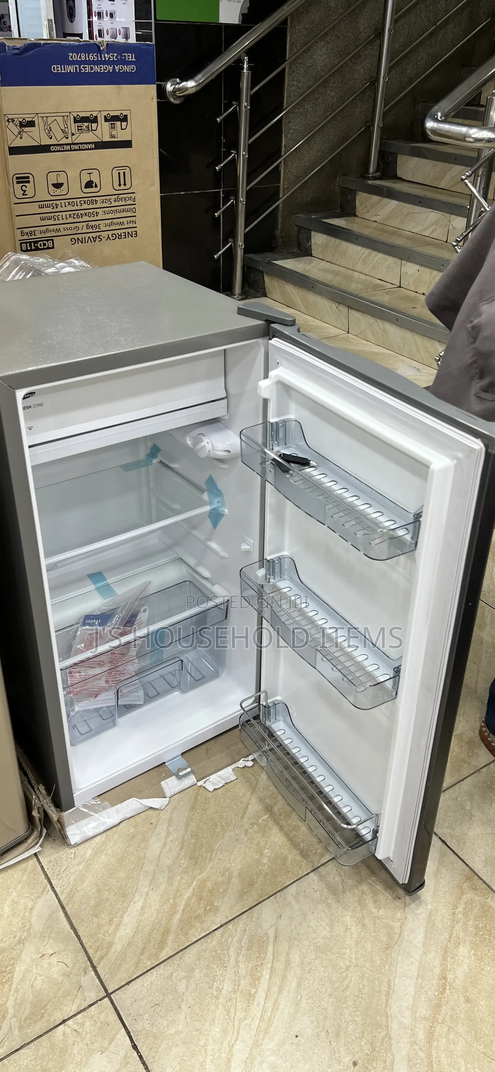 Ecomax 90 Litres Dark Silver Single Door Refrigerator With Free Guard