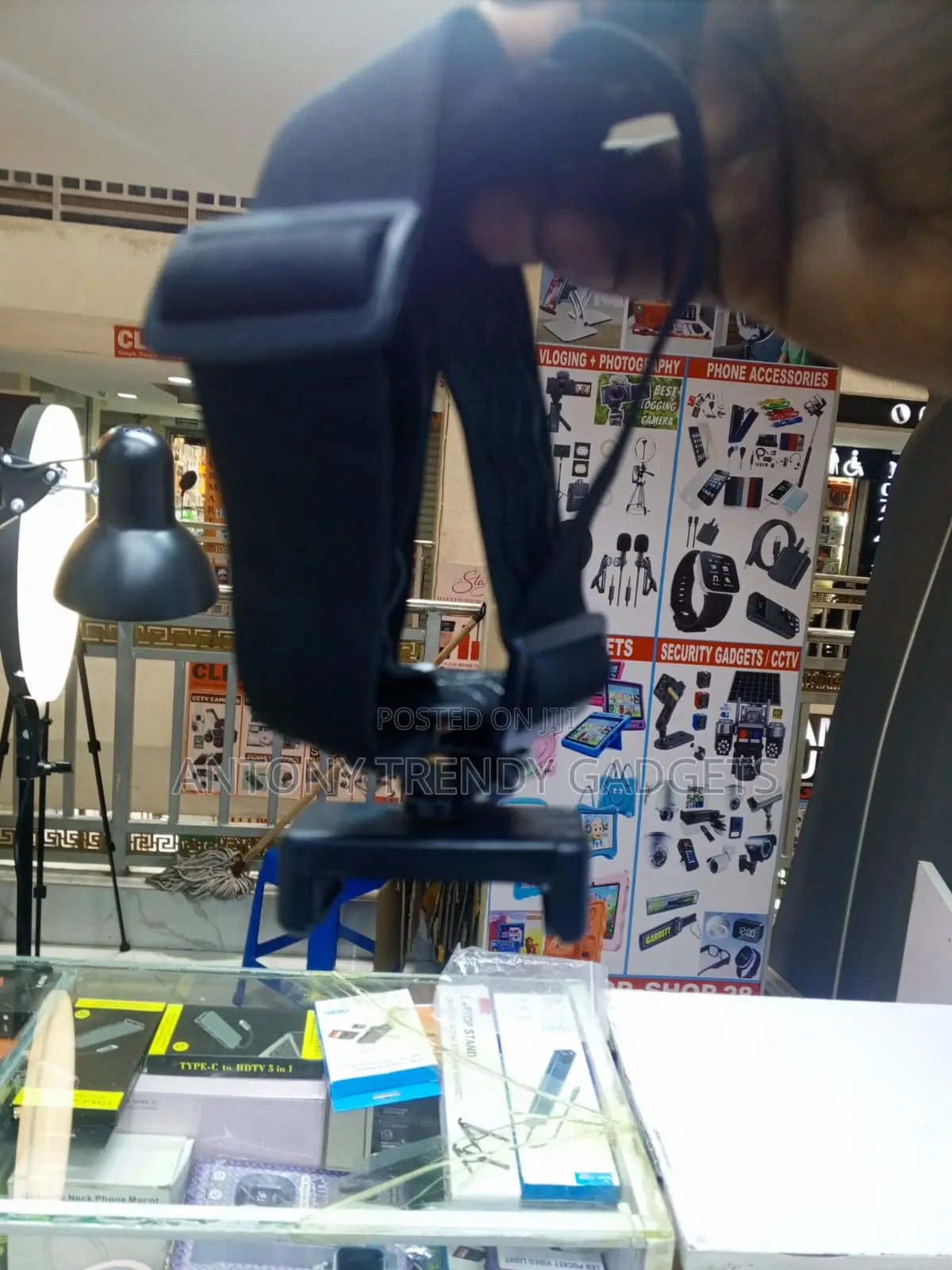 Adjustable Headband Phone Holder for POV Video Live Streaming