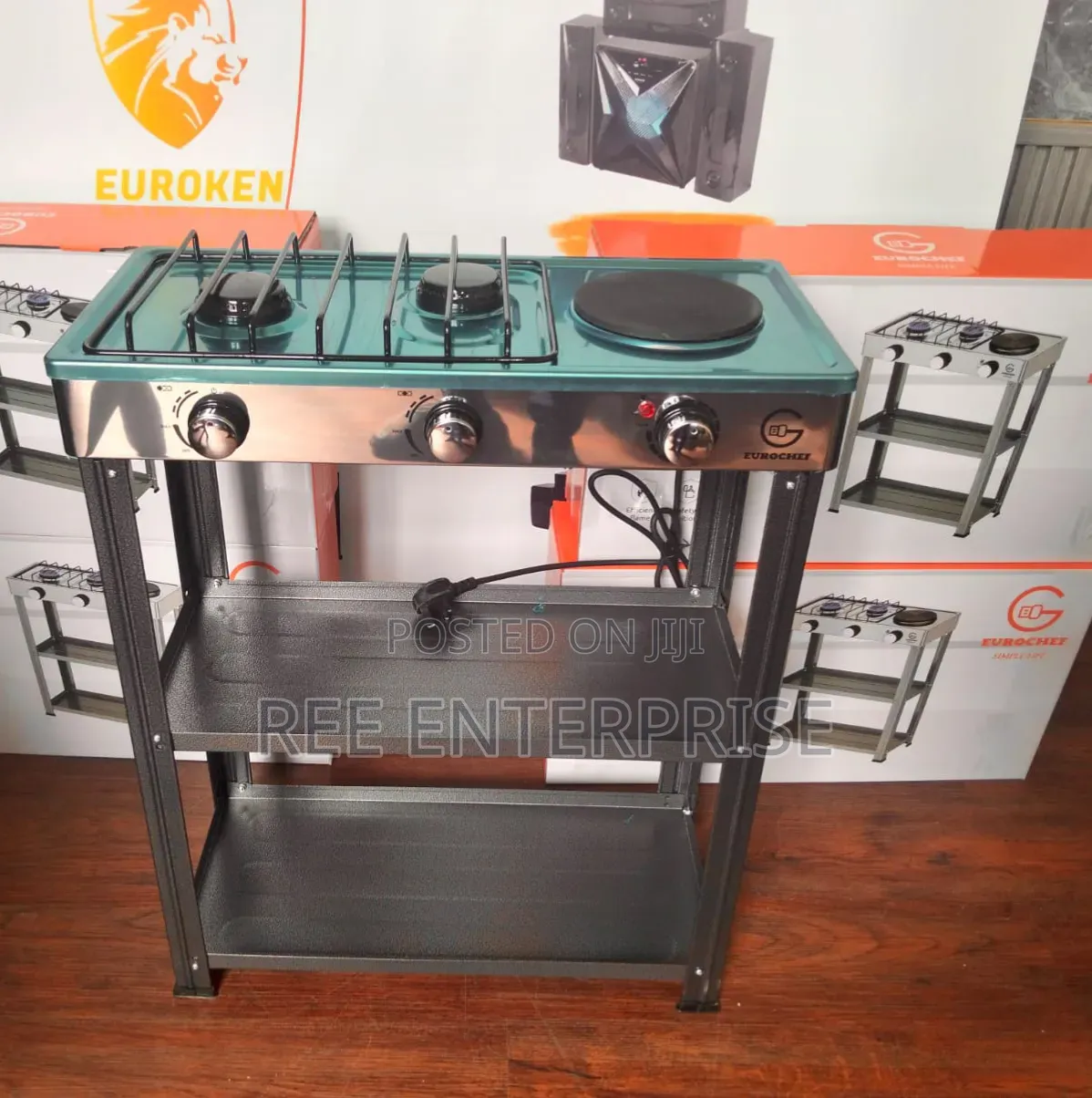 Eurochef Deluxe Gas Stove 2gas+ 1 Electric Cooker