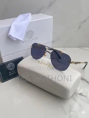 Polarized Versace VE2296 Rimless Pilot Sunglasses