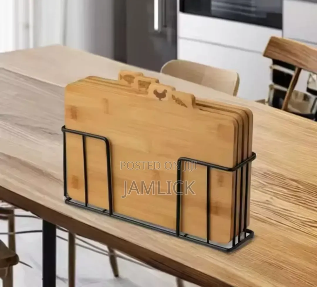 5-PCS Bamboo Chopping Board Set - Av