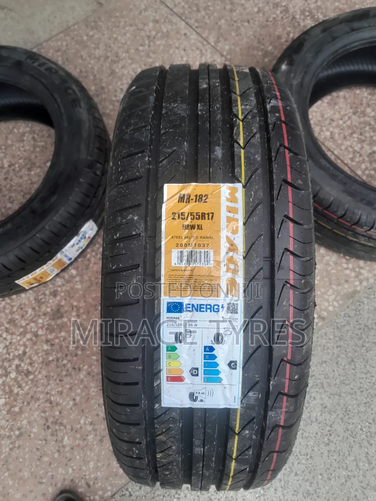 Brand New Mirage Tyres 215/55r17 - High Performance Grip