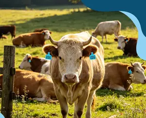 Ear Tags for Bulls and Cattles - Medium Blue Plain