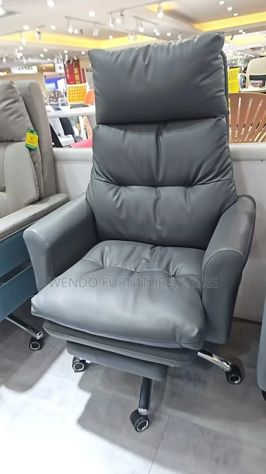 Office Chairs; Leatherette Executive Office High Backrest Chair