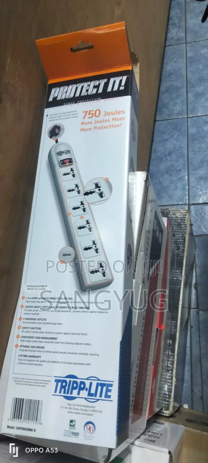 Tripp-Lite 6-Way Extension With Surge Protector