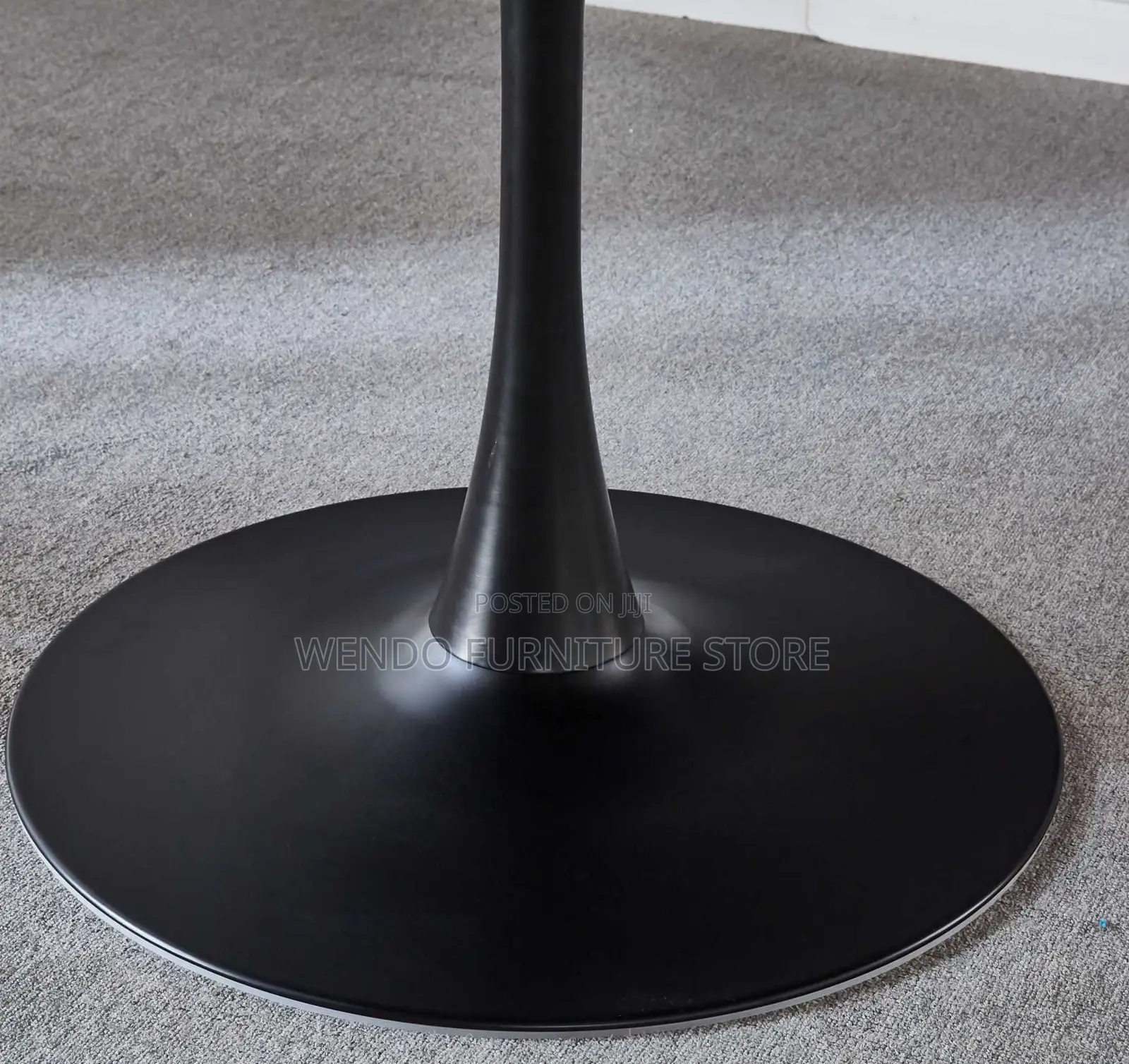 Coffee Table; Black Round Marble Family Coffee Table