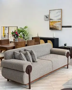 Executive Modern Grey 3-Seater Sofa