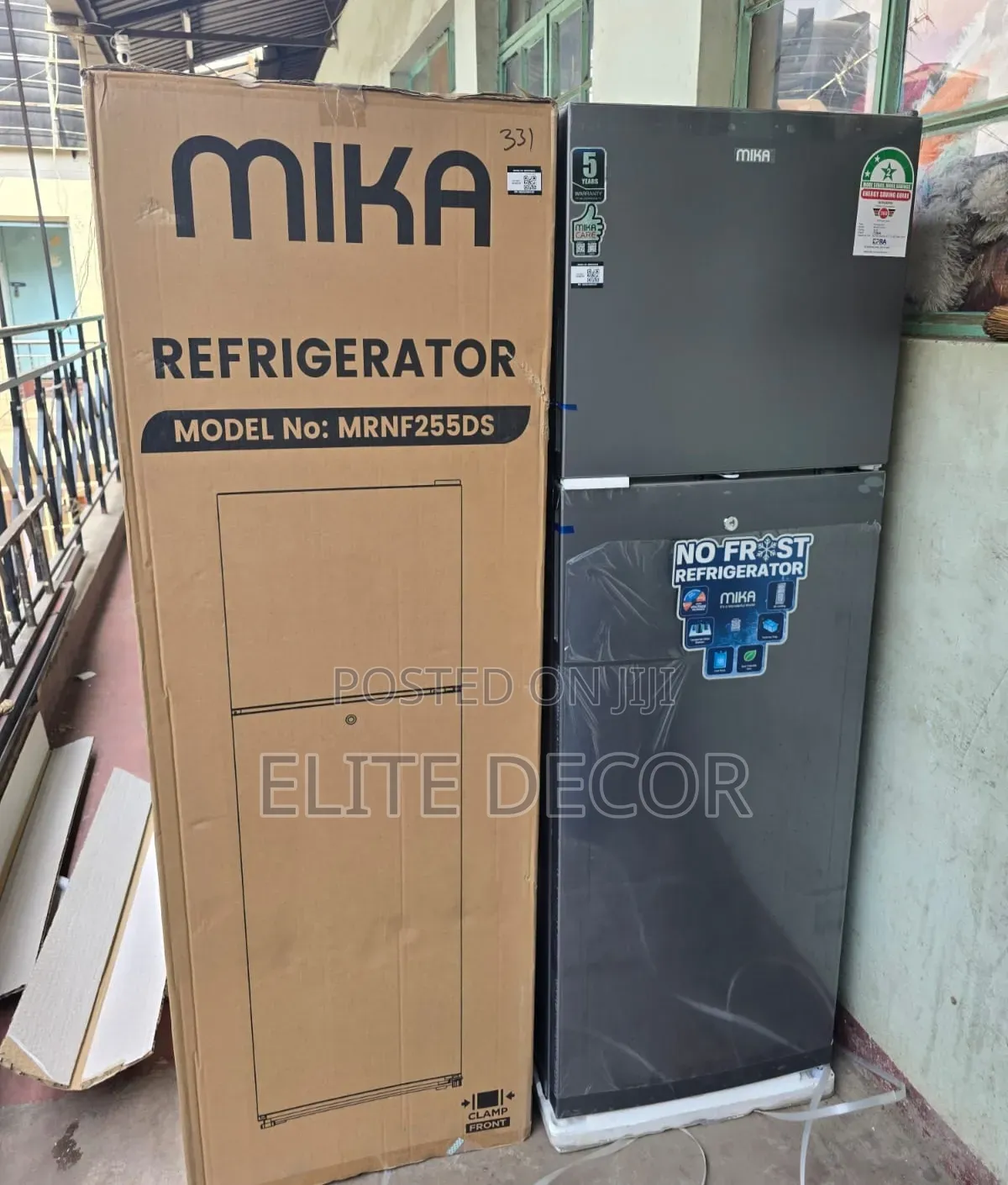 Mika 255L MRNF255LSD No Frost Double Door Refrigerator