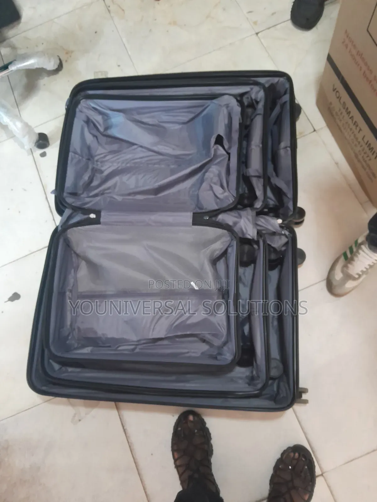 Fashion 3 in 1 Unbreakble Laxurious Rubber Suitcase Briefcase Travel