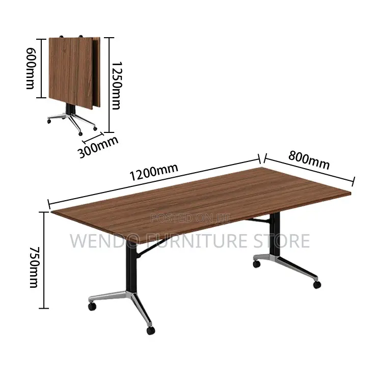 Boardroom Table; 2.4 Meter Foldable Boardroom Table With Wheels
