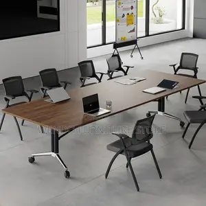 Boardroom Table; 2.4 Meter Foldable Boardroom Table With Wheels