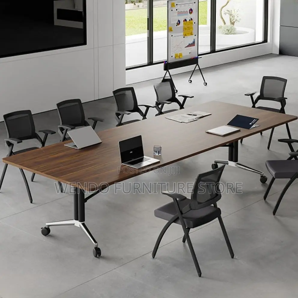 Boardroom Table; 2.4 Meter Foldable Boardroom Table With Wheels