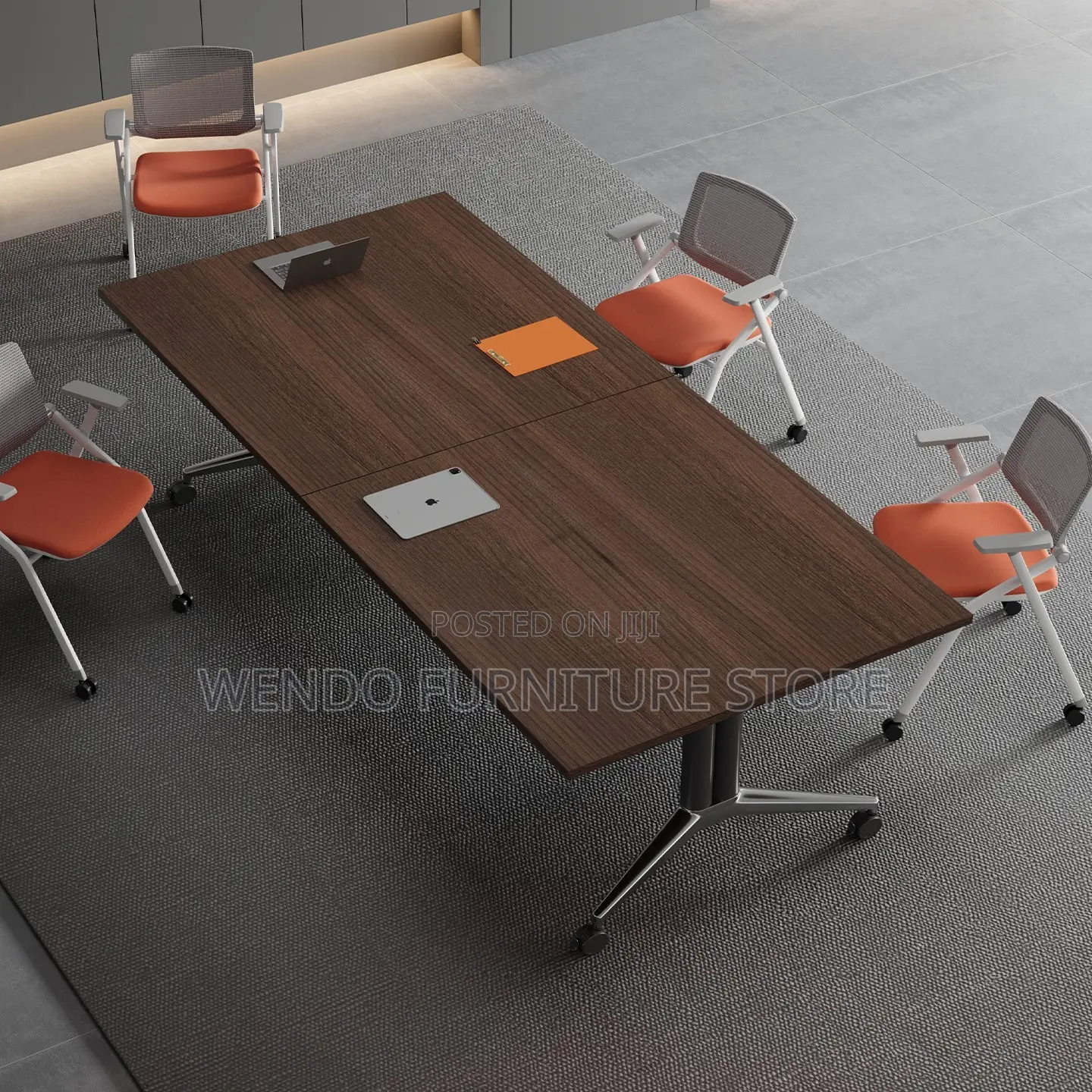 Boardroom Table; 2.4 Meter Foldable Boardroom Table With Wheels