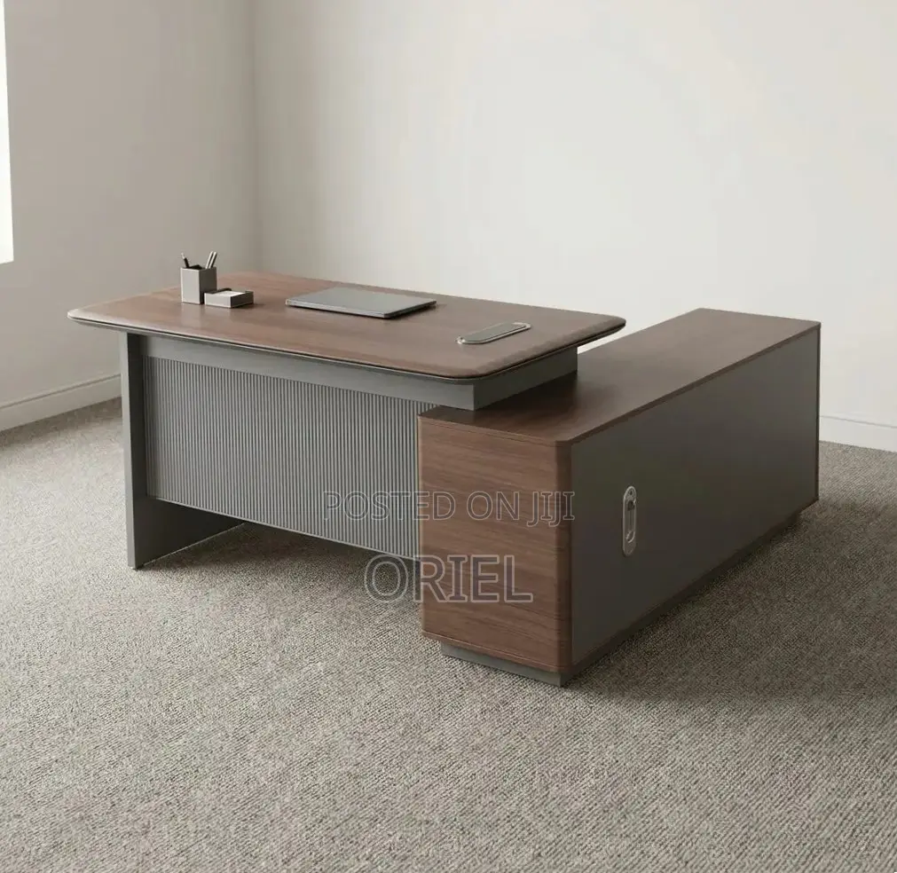 Office Desk : 1.8M Contemporary L-Shaped Office Desk