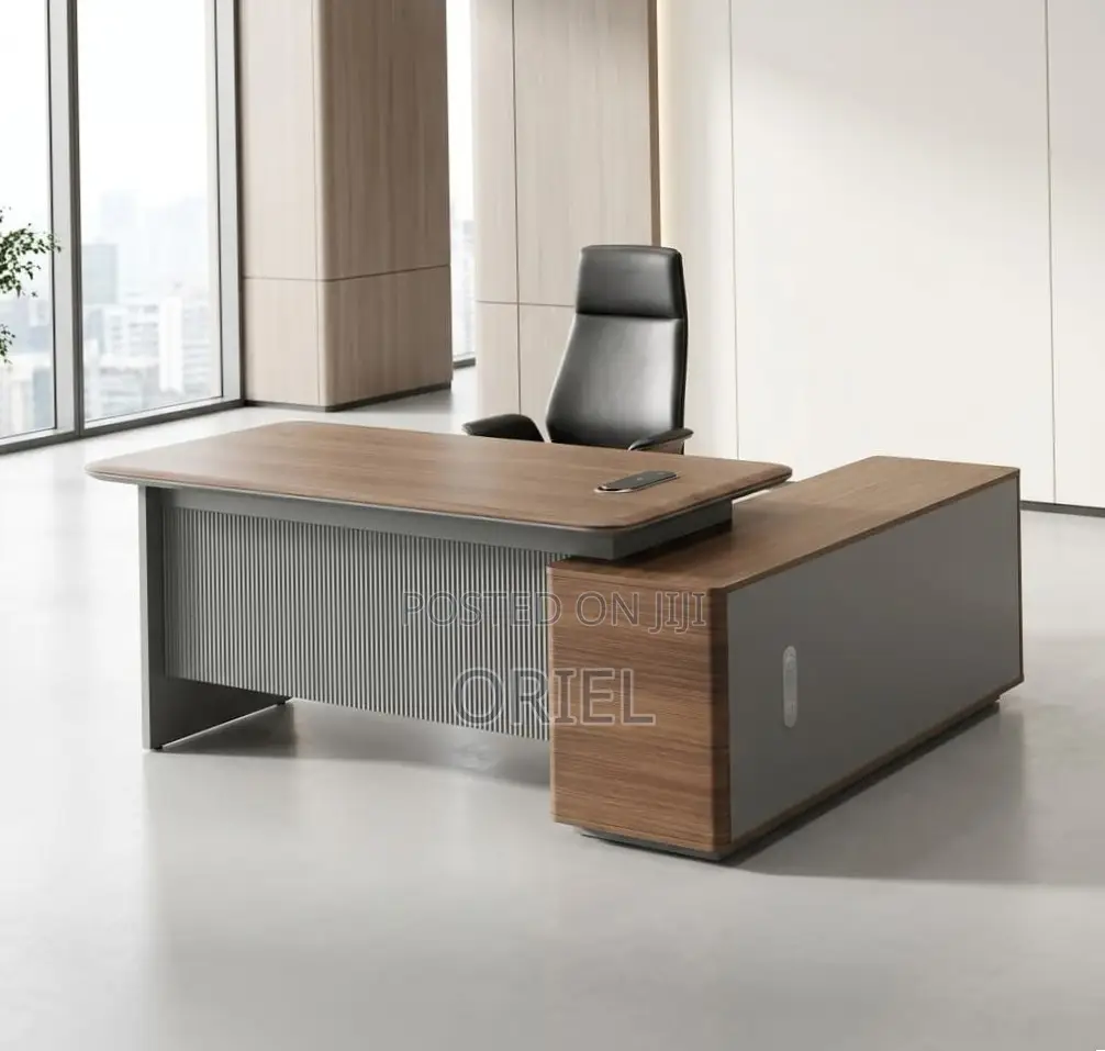 Office Desk : 1.8M Contemporary L-Shaped Office Desk