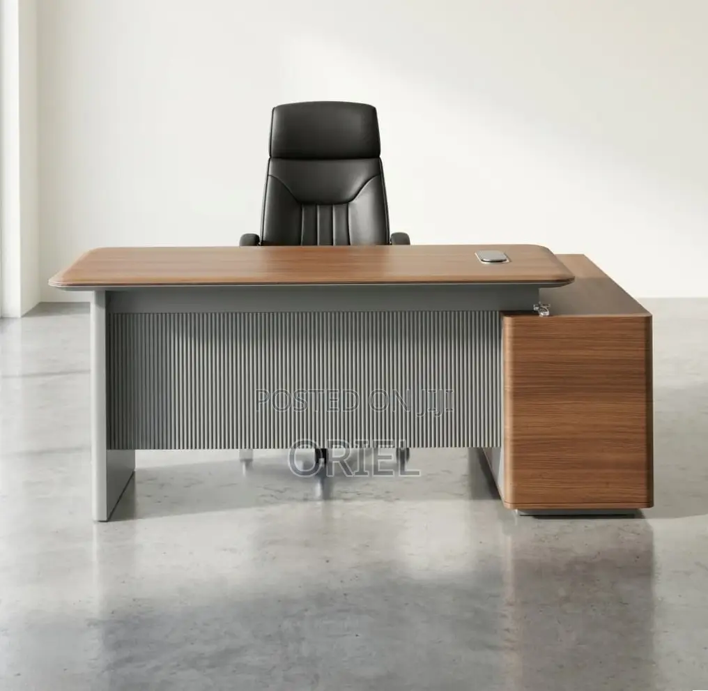 Office Desk : 1.8M Contemporary L-Shaped Office Desk