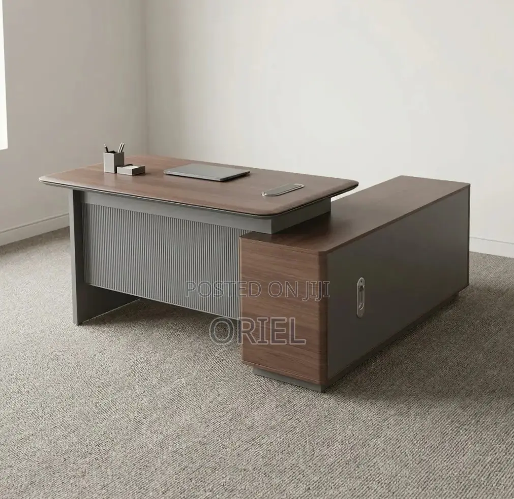 Office Desk : 1.8M Contemporary L-Shaped Office Desk