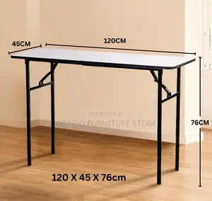 Office Table;1.8 Meters Foldable Spacious White Home Office Table