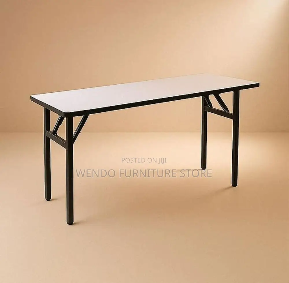 Office Table;1.8 Meters Foldable Spacious White Home Office Table