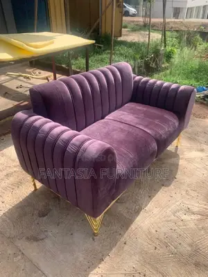 2-Seater Purple Accent Sofa + Free Delivery