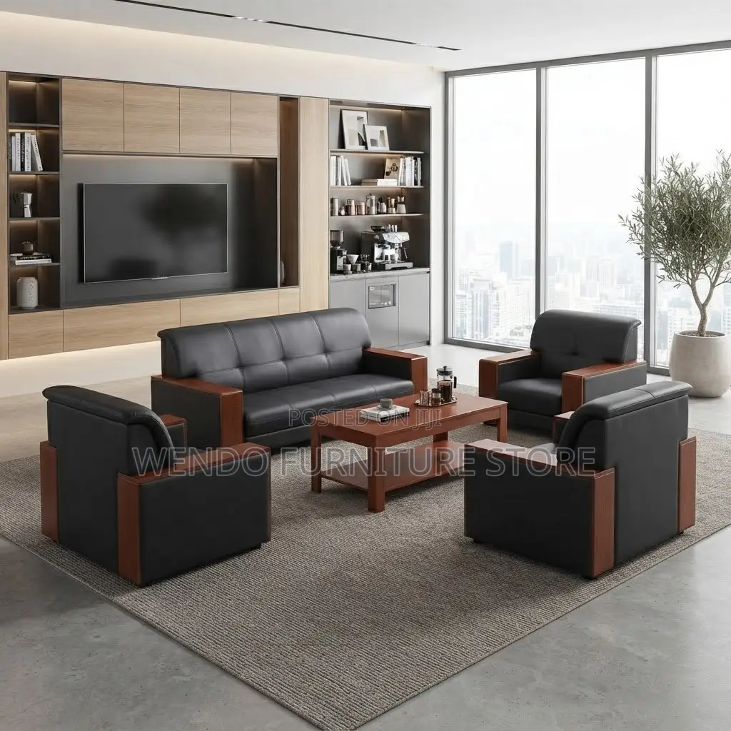 Office Sofa; Five Seaters Office Lobby Reception Interior Sofa Set